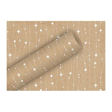 Braun & Company Geschenkpapier By Nature Kraft Glitzerkette 2 m x 70 cm Geschenkpapier