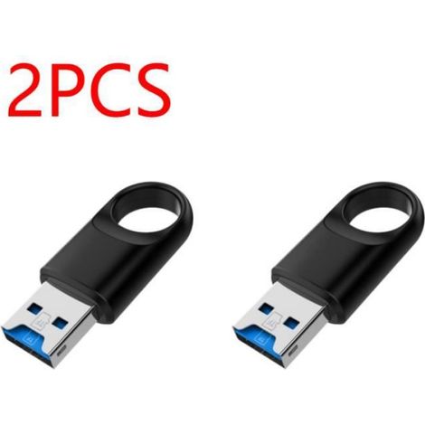 Lecteur De Carte Mémoire - USB 3.0 - Pour TF MicroSD - PC Ordinateur Portable Smartphone - 2 Pièces