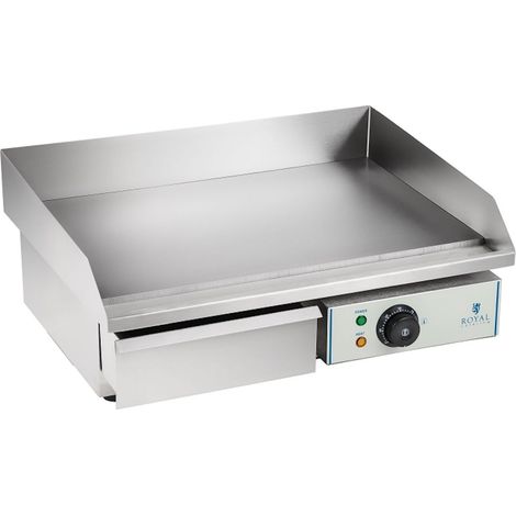 Griglia elettrica liscia plancha 55 cm 1 x 3,0 Kw barbecue da giardino professionale in acciaio inox 3614033