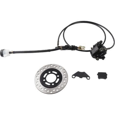 Kit Frein à Disque Hydraulique Universel 50-250cc pour Quad ATV Go Kart Dirt Bike, Rotor et Plaquettes Inclus, Entraxe 64mm