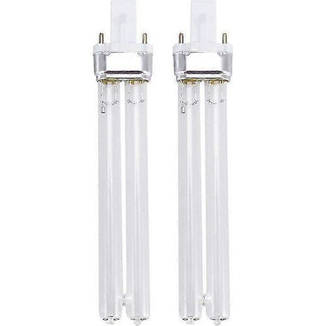 Lot de 2 lampes de désinfection ultraviolette UV de 11 W, ampoules de stérilisation UV pour stérilisateur d'aquarium (culot G23) (1/4)