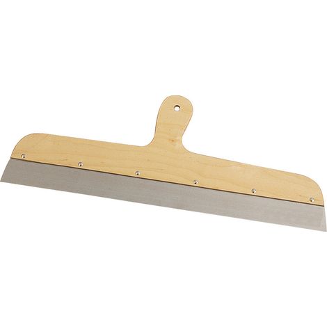 Couteau à enduire – Lame inox trempé 0,6 mm longueur 35 cm – Poignée et monture en contreplaqué bois – Outil professionnel pour enduit, lissage, rebouchage et finitions de précision