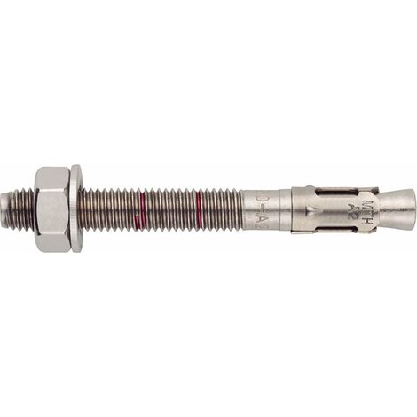 100 goujons d'ancrage M8 x 75 mm (D. 8 mm) Inox A2 - MI08075 - Index