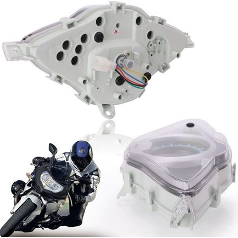 Modified LCD digital dashboard for WAVE125 motorcycle with 7 switchable colors (1/5)