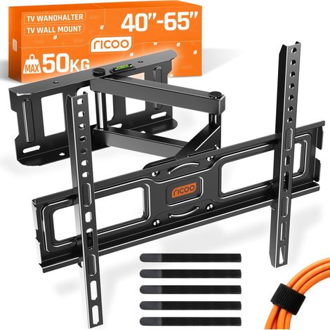Support Mural TV 40 42 43 48 50 55 58 60 65 Pouces VESA 200x200 à VESA 400x400 Orientable Inclinable Rotatif Universel Fixation Murale TV (1/5)