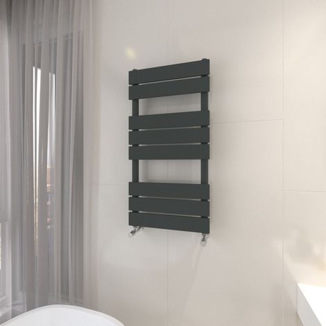 T&K Anthracite Bathroom Radiator Flat Panel Towel Rail Designer 800x450mm Modern Central Heating Rads (1/4)