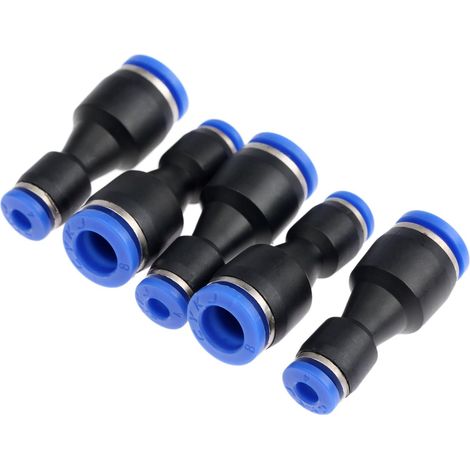 5pcs fixations pneumatique Push dans droites Réducteur raccords pour air Tuyau d'arrosage Tuyau de raccords Connecteur Push-in (1/5)