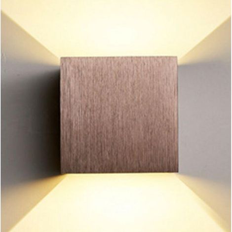 1pcs Applique Murale 12W, Applique Murale Extérieure/Intérieure LED, Applique Murale Intérieure Étanche IP65, (Marron, Lumièr) (1/5)