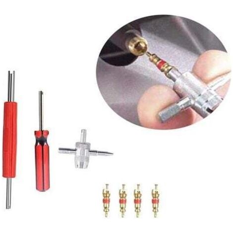 Démonte obus de valve Outil ,Outils pour Valves de Pneus Valve Core Remover 23pcs (1/5)