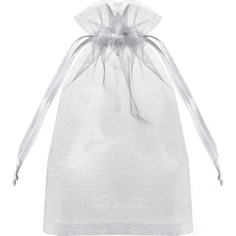Organzabeutel – Geschenktüten – Schmuckbeutel – Bonbontüten – 100er-Packung, transparent und leicht – praktischer Satin-Kordelzugverschluss – wiederverwendbar und strapazierfähig, ideal für (1/5)