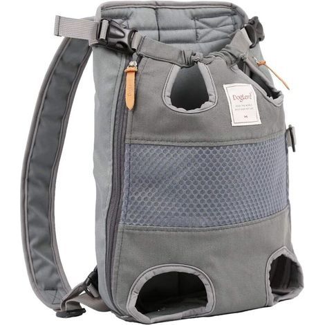 Sac à Dos de Transport pour Chien – Jambes à l'avant – Sac à Dos de Transport pour Animaux de Compagnie de Petite, Moyenne et Grande Taille, Mains approuvées par Les compagnies aériennes grey (1/4)