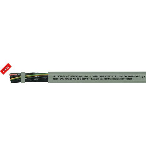 HELU MEGAFLEX® 500 Câble de commande 18 G 1.5 mm² gris 13425 Marchandise vendue au mètre X835741 (1/3)