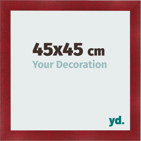 yd. - Cadre photo 45x45 - Vin Rouge Patine - MDF - Pisa (1/5)