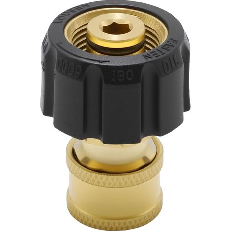 Hochdruckadapter mit Schnellkupplung, innenliegendem Messinggewinde, M22 auf 1/4-Zoll-Schnellkupplung, geeignet für Autowaschanlagen und Wasserschlauchumrüstung (1/5)