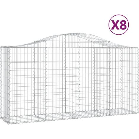Maison Exclusive - Gabionen mit Hochbogen 8 Stk. 200x50x100/120cm