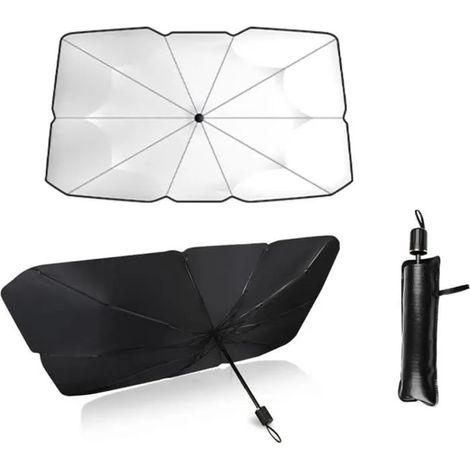 Pare-soleil Auto - Parapluie Pliable - 125 x 65 cm - Bloque 99,9 % UV - Confort Optimal (1/4)
