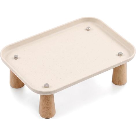 Table de Nourriture pour Chat, Plateau Anti-déversement, Support de Nourriture pour Chat, Station d'alimentation surélevée Anti-éclaboussures pour la Protection la Colonne vertébrale et du Cou