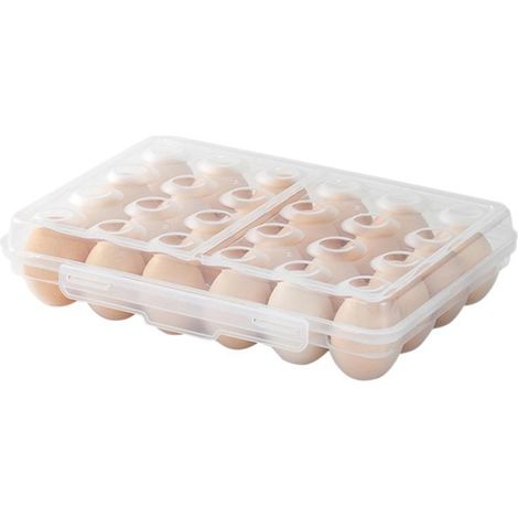 Boîte à œufs extérieure avec fermeture de sécurité, transparente et résistante (1/5)