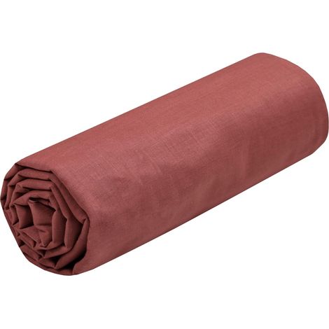 Stof - Drap Housse -Taille 90X190 Cm Grand Bonnet 30 Cm -100% Coton Certifié Oeko-Tex - Couleur Grenache -Modèle Eden - Linge De Lit Pour Maison - Doux Et Confortable Pour Nid Douillet (1/5)