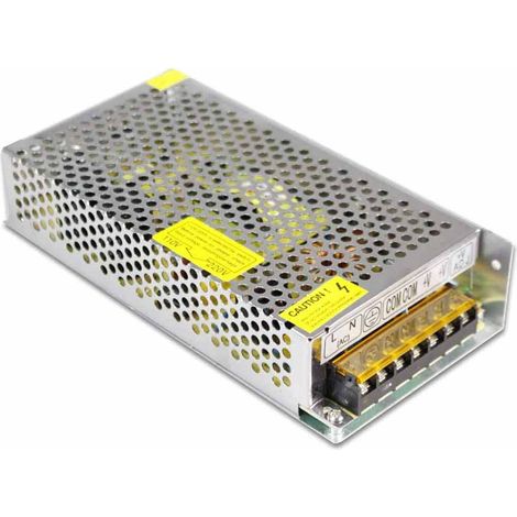 Alimentatore stabilizzato 12v 10 ampere 120 watt switch trasformatore per illuminazione led e videosorveglianza (1/5)