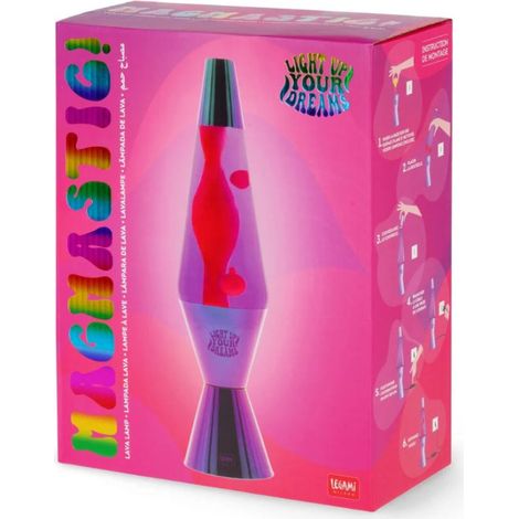 Lampe à lave irisée 36,3 cm – Effet holographique – Verre résistant – Décoration intérieure originale – Legami