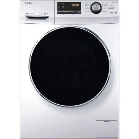 Haier – Lave-linge hublot 9 kg classe A – Vitesse d'essorage 1400 tr/min – Moteur sans courroie – HW90B14636N (1/10)