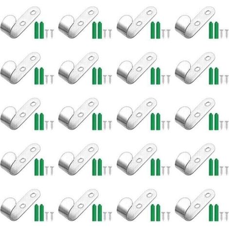 Lot de 20 Crochet Bache pour Bâche De Remorque, 44 x 21 x 16 mm Attache Bache, Crochet pour Bache pour Remorque, Accessoires De Remorque De Voiture (1/5)