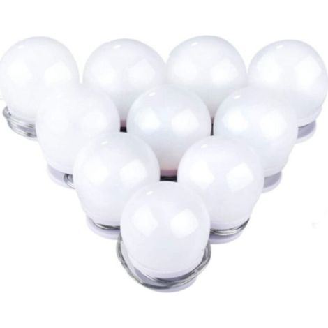 Lampe miroir à ventouse, 10 ampoules, lampe de vanité LED, câble USB, lumière réglable, lumière chaude et froide, lampe de vanité de salle de bain et de chambre (1/5)