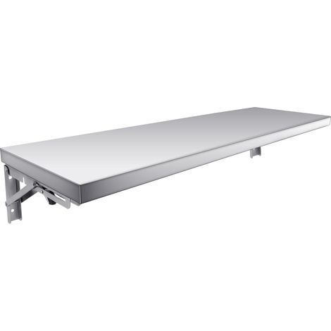 Étagère Murale Pliante INOX Étagère de Cuisine Pliable Rabattable Commerciale (60 x 30 cm, Capacité De Charge 50 kg, Épaisseur Tablette 0.8mm, Montage Mural, Acier Inoxydable)