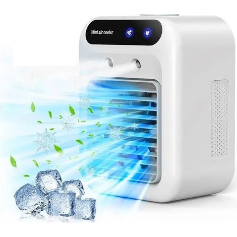 Mini ventilateur portable, 2 vitesses, rechargeable par USB, ventilateur de bureau personnel avec humidificateur pour chambre, bure (1/5)