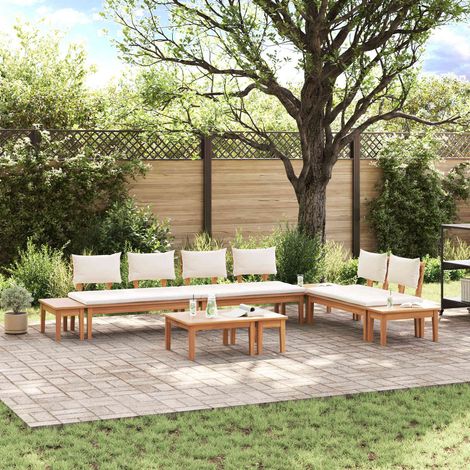 Gartensofa-set 5 pcs Braun und Creme (1/5)