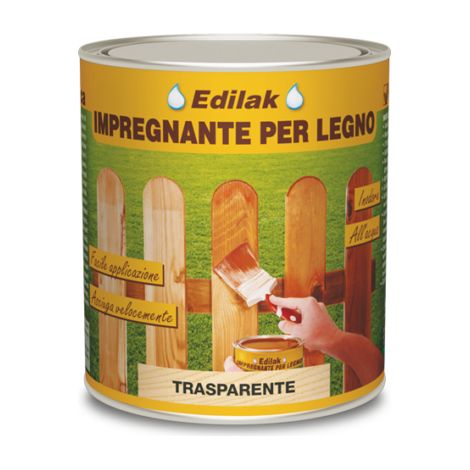 Impregnante per legno da esterno trasparente 750ml all'acqua rapido