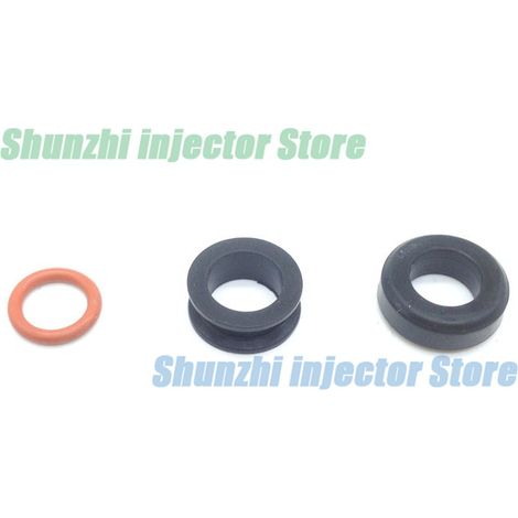 Rubber seals and gaskets for automotive fuel injectors, compatible with various car models. (1/3)
