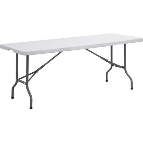 Table rectangulaire avec piétements pliants cm 76 x 183 x h. 74        jardin terrasse fête