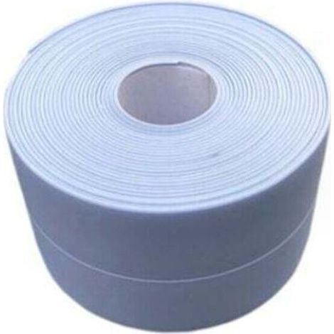 Plinthe souple auto-adhésive pour cuisine et salle de bain – Bande d’étanchéité flexible bleue, 38 mm × 3,2 m (2 pièces) (1/5)