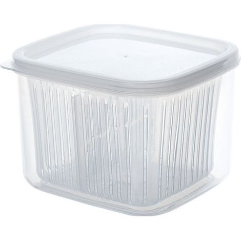 Bac à légumes pour oignons verts, égouttoir divisé multifonctionnel en plastique, récipient de conservation frais pour ail gingembre fruits Transparent (1/5)