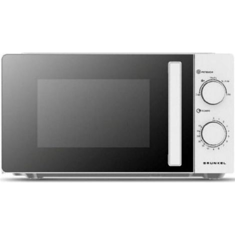 Grunkel MWG-20GRILL, Microondas de 20L y 700W con grill integrado de 1000W y función de descongelación, Blanco (1/4)