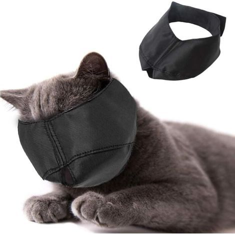 (L) Katzenpflegemaulkorb, Nylon-Katzenmaulkorb, Haustierpflegezubehör, verhindert Kratzer und Risse (1/4)