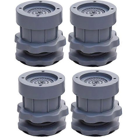 Set mit 4 höhenverstellbaren Antivibrationspads für Waschmaschinen, Kühlschränke und Möbel – Grau (1/5)