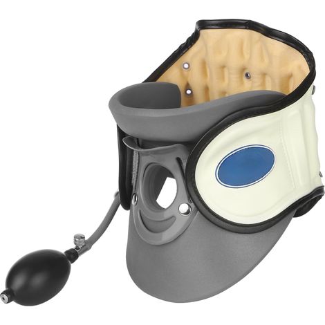 Soporte cervical médico LEAMAI: dispositivo inflable para la tracción de la columna cervical que alivia el dolor de cuello y proporciona un soporte óptimo en casa, en la oficina o en cualquier lugar. (1/5)