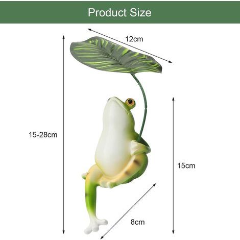 Statue Grenouille Jardin Résine Originale – Figurine Mini Bassin Étang Terrasse, Décoration Extérieure Étanche pour Pâques, Maman, Cadeau Été Balcon (1/5)