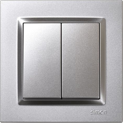 SIMON DOBLE CONMUTADOR ALUMINIO SERIE 10 F1090397026