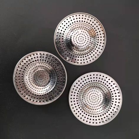Filtre De Drainage - Pour Evier Douche Salle De Bain - Pore Fin 1 2 Mm - Design Sans Joint - Lot De 3 (1/5)