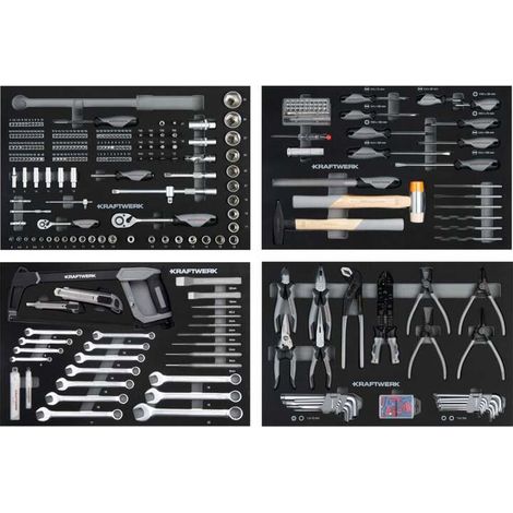 [NEUWERTIG] B-Ware Kraftwerk Werkzeugkoffer Werkzeugset BASIC LINE EVA 337-tlg. grau 600x400mm (1/2)