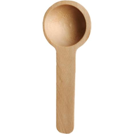 Mini cuillère en bois, cuillère à café réutilisable Idéale pour contenir du miel, des épices, des assaisonnements, etc (1/5)