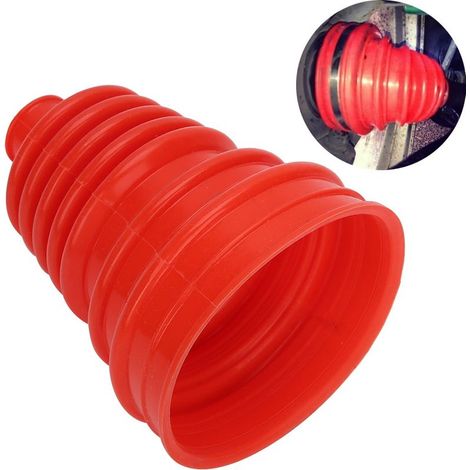 Kit d'Accouplement Joint de Pivot CV Silicone Rouge 60mm avec 4 Embouts et 2 Colliers