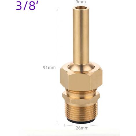 Buse de Fontaine en Laiton, Jet Droit Réglable, Filetage Extérieur Hexagonal DN20 (3/4"), Accessoire Décoratif pour Bassin et Jardin