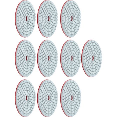 Lot de 10 Disques de Polissage Diamant 3in à Eau, Coussin Souple pour Marbre Granit, Grain 500 (1/5)