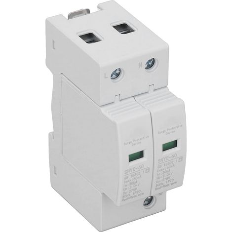 Boîtier Parafoudre 60KA 2P 275V IP20 - Protection pour Tableau Électrique Domestique (1/5)