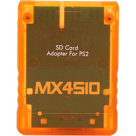 MX4SIO Adaptateur Carte Mémoire SIO2SD Fait Main, Lecteur Carte Mémoire Stable pour PS2, Transparent Orange (1/5)